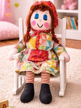 Vintage Raggedy Ann Style Doll 1975 Large 28”